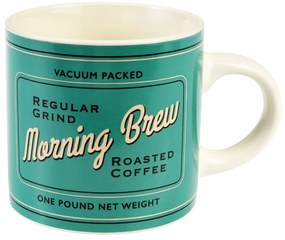 Krémový/tyrkysovomodrý keramický hrnček 350 ml Morning Brew – Rex London