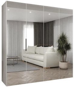 Skriňa Marbella III 200 biela/čierna