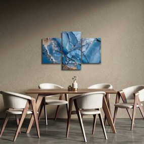 Obraz - Modrý členitý mramor (90x60 cm)