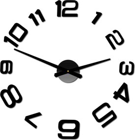 SENTOP | Moderné nalepovacie nástenné hodiny | 3D hodiny 12S053-Wanduhr HEU- analógové