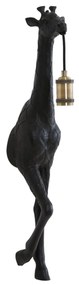 Čierna antik nástenná lampa žirafa Giraffe - 24 * 12 * 75 cm / E27