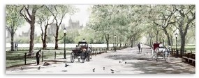 Obraz Styler Canvas Watercolor Central Park II, 60 × 150 cm
