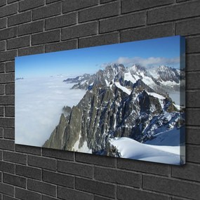 Obraz na plátne Hora hmla krajina 140x70 cm