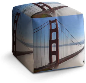 Sablio Taburet Golden Gate v hmle: 40x40x40 cm