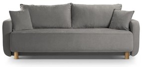 Sivá rozkladacia pohovka s úložným priestorom 231 cm Elen – Micadoni