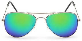 Sunmania Zelené zrkadlové okuliare pilotky "Aviator" 72880775