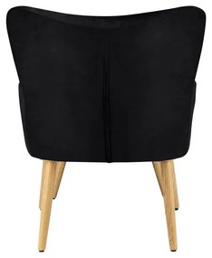 Čierne zamatové kreslo Coco - Støraa