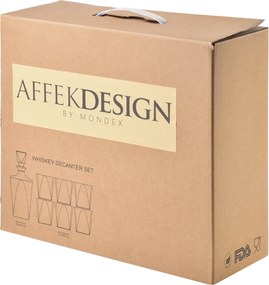 Súprava na likér 6 pohárov a karafa so zabrúseným hrdlom EVA TRIANGLE 280ml/780ml číra