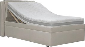 Posteľ Virginia 120x200 cm, krémová tkanina