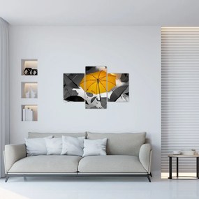 Obraz žltého dáždnika (90x60 cm)