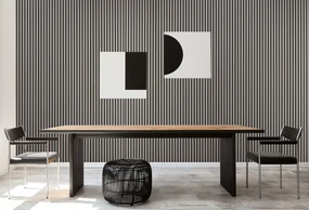 Drevený akustický panel, 2400 x 600 mm, dub grafitový