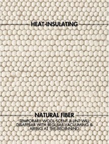 Krémový ručne tkaný vlnený koberec 200x300 cm Richmond Diana – Ted Baker