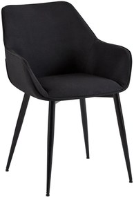 Jedálenská stolička látka Vessa - čierna