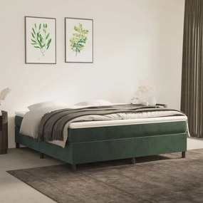 Posteľný rám na boxspring tmavozelený 160x200 cm zamat