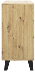 Komoda Brisas 4 (dub artisan + čierna) . Vlastná spoľahlivá doprava až k Vám domov. 1116262