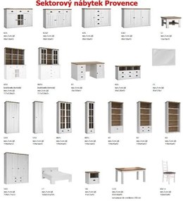 Šatník Provence S4D, sosna andersen/lefkas ciemny.