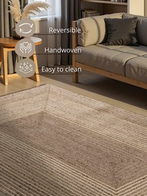 Hanse Home, Kusový koberec Juno 106329 Natural White Brown, 160x230, hnedá, chodba / predsieň