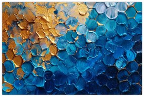 Obraz - Modrozlatá maľba (90x60 cm)