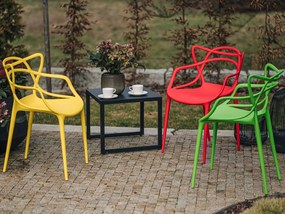 AKCE Žltá plastová stolička KATO II. akosť