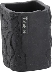 Sada kúpeľňových doplnkov Paola, čierna/s čiernymi prvkami