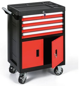Mobilná skrinka na náradie, 4 zásuvky, 965x664x464 mm