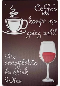 Ceduľa Coffe and Wine