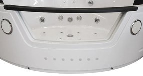 M-SPA - Kúpeľňová vaňa s hydromasážou biela TURBO PLUS 2-miestna 152 x 152 x 67 cm (MSPA10632 TURBO+)