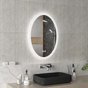 Erga Paola, oválne LED zrkadlo 50x70cm, 1725 lm, 3 farby svetla, predné a zadné osvetlenie, ERG-V01-302-5070-00