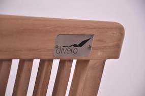 Divero 2299 Záhradný exteriérový nábytok z tíkového dreva s opierkami Garth