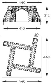 Zuma Line MX3274-4-3BCT - LED Stropné svietidlo TULA LED/23,5W/230V čierna
