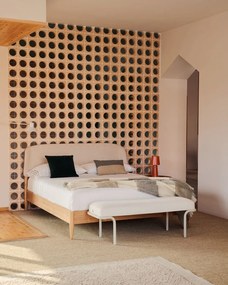 Dvojlôžková posteľ tavia 160 x 200 cm prírodná MUZZA