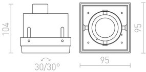 RED - Design Rendl- R12052 - Podhľadové svietidlo ELECTRA 1xGU10/50W/230V