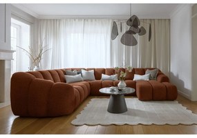 Terakotová rohová pohovka (ľavý roh/do tvaru "U") Shell – Miuform