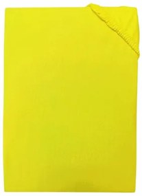 Posteľná plachta jersey žltá TiaHome - 180x200cm