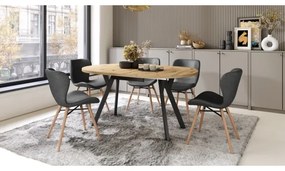 Jedálenský stôl ARTUR dub artisan/čierny