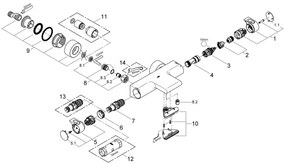 GROHE 34174001 - Termostatická vaňová batéria GROHTHERM 2000 172 mm lesklý chróm