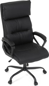 Kancelárske kreslo PEDRO — ekokoža, čierna