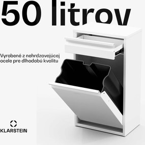 Klarstein Ordnungshüter Koš na kuchynský odpad 50 L so zásuvkou