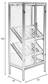 Čierna vinotéka z jedľového dreva na 10 fliaš, 52x103 cm Rob - White Label