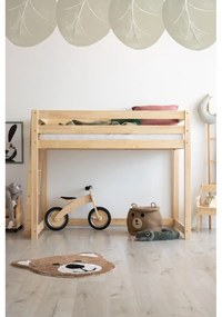Vyvýšená detská posteľ z borovicového dreva 90x200 cm CLPBA - Adeko