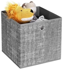 Sada 6 úložných boxov CURAN, sivá