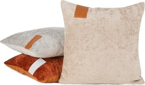 DEKORAČNÁ OBLIEČKA NA VANKÚŠ SZENIL 1 45X45 CM TEHLOVÁ