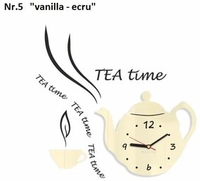 Dekoračné kuchynské hodiny Tea Time sivá