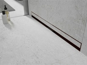 Mexen Flat Wall, sprchový žľab na stenu 2v1, 60 cm, ružové zlato, 1630060