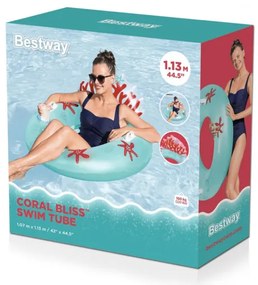 Nafukovacie koleso Bestway 43730 s operadlom, korálový útes 107 cm