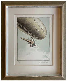 Ptáček Petr - Říditelný balón | 35.9x43.4