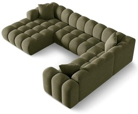 Zelená ženilková rohová pohovka (pravý roh/do tvaru "U") Treno – Cosmopolitan Design