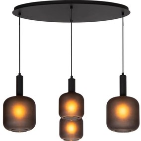 Lucide 45405/04/30 - Luster na lanku ELOISE 4xE27/40W/230V čierna