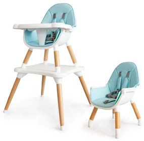 Detská jedálenská stolička, stôl - 2v1 | modrá