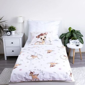 Bavlnené detské obliečky do postieľky 100x135 cm Bambi "Beige" – Jerry Fabrics